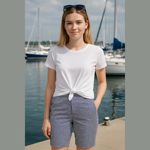 S. C. & Co. Blue Stripe Pull-on Bermuda Shorts 16